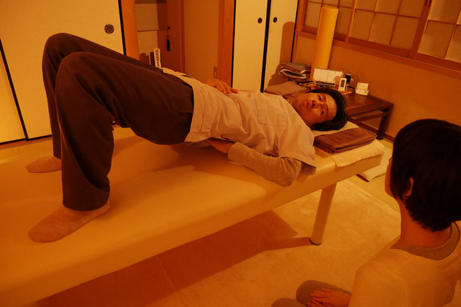 セルフケア指導の様子